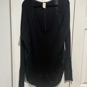 We The Free Black Long Sleeve thermal top